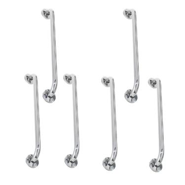 Imagem de Alça De Apoio Barra 60cm Inox Kit 6 Unidades Segurança Acessibilidade Suporte Parede Corrimao