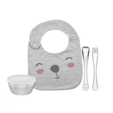 Imagem de Jogo Infantil 4 Peças Tramontina Le Petit Cinza E Aço Inox Tramontina