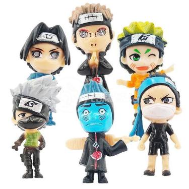 Imagem de Kit 6 Boneco Figure Conjunto Miniatura Naruto Akatsuki 6cm 2
