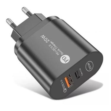 Imagem de Carregador Turbo Preto Compatível Com Iphone 15 Pro