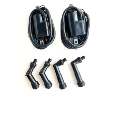 Imagem de SEMOLTO Bobinas De Ignição + Tampas Velas Ngk Para Honda Cb350F, Cb400F, Cb500, Cb550