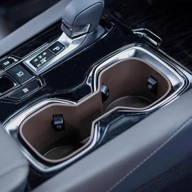 Imagem de Capa protetora para copo de água de silicone para controle central automotivo automotivo Lexus RX 2023-2025 RX350h RX450h+ RX500h RX híbrido automotivo console central acessórios interiores (café)