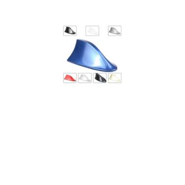 Imagem de Antena Veículo Automotivo Shark Tipo Barbatana Tubarão Universal Esportiva Funcional Recepção Rádio Sinal AM FM Teto Carro (AZUL)