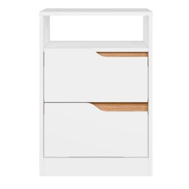 Imagem de Mesa de Cabeceira 2 Gavetas sem Pés Doble - Albatroz Móveis
