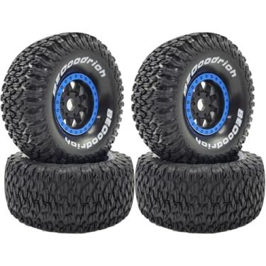 Imagem de Chanjorlin 1/7 1/8 RC Short Course Truck Wheels 17mm Hex And Tires OD 5.31" Off Road Tyres For 1:7 1:8 Scale Buggy Truck Car TRAXXAS UDR FS Atom ARRMA Mojave 6S EXB YK4072 DF7 TB7 Upgrades 4PCS (Blue)