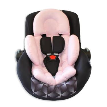 Imagem de Redutor para Bebê Conforto, Colchonete Acolchoado Macio, 100% Algodão (Rosa)