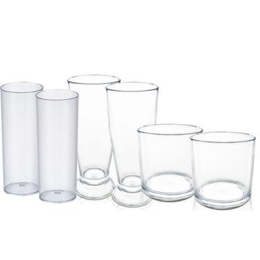 Imagem de Jogo de Copo Acrilico PS 6 peças - KrystalON Copos