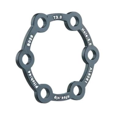 Imagem de Disco De Freio Para Scooter Elétrica De Alumínio Preto, 3 Juntas, 6 Fu