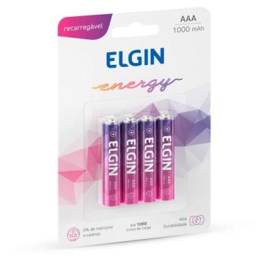 Imagem de Pilha Recarregavel Palito AAA 1000MAH 1.2V C/04 - Elgin