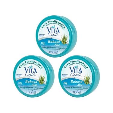 Imagem de Cera Finalizadora Capilar Muriel 40G Babosa - Kit Com 3Un