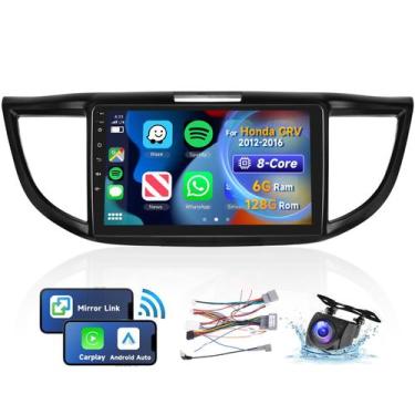 Imagem de Estéreo de carro VECHTEL 8 Core 6GB+128GB Android 13 para Honda CRV 20