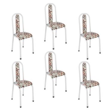 Imagem de Kit com 06 Cadeiras Sofia 103cm X 48cm X 39cm - Tubulares Paonanda