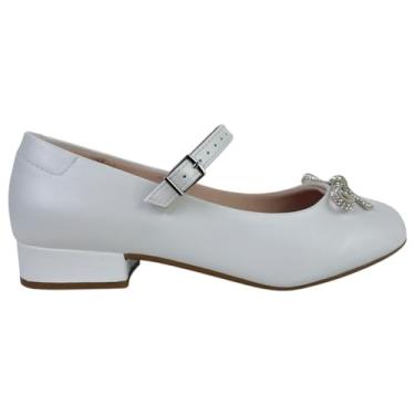 Imagem de Sapato Bonea Infantil Molekinha Branco Laço Strass (Branco, BR, Criança de 4 a 8 anos, Numérico, 28)