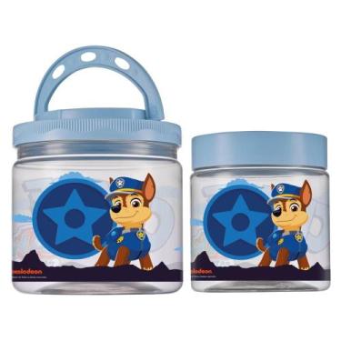 Imagem de Conj 2 Pote Decorado Infantil Patrulha Canina Porta Lanches - Bandeira