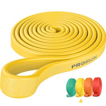 Imagem de PROIRON Bandas de resistência ultra confortáveis e faixas de apoio para puxar – antiderrapante e super durável para exercícios físicos masculinos e femininos – treinamento de força muscular – amarelo