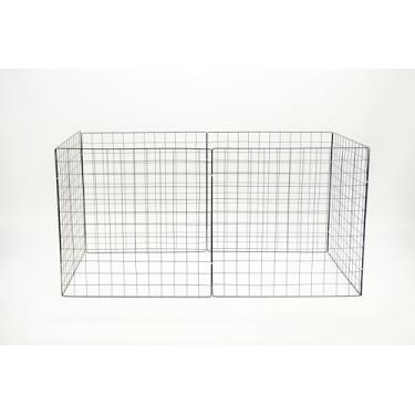 Imagem de Cercadinho Modulado para Pet, 120x60x60 cm, Telas Aramadas com Abraçadeiras, 6 Painéis, Aço Carbono