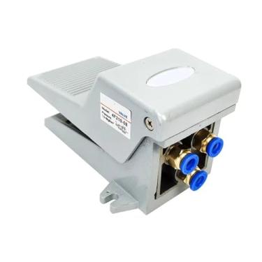 Imagem de 4F210-08 4F210-08L Interruptor de válvula de pedal pneumático de pedal pneumático de 2 posições 5 vias com válvula de pedal de bloqueio 1 peça (com acessórios de 10 mm, 4F210-08)