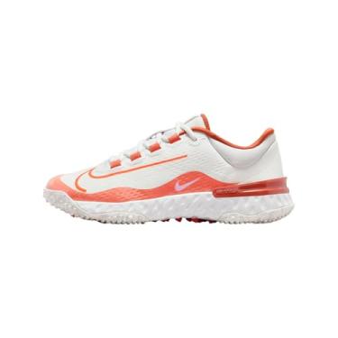 Imagem de Nike Alpha Huarache Elite 4 Turf Tênis de softbol feminino (FD2746-101, branco Summit/manga selvagem claro/coral vintage/Hyper Crimson), Summit Branco/Manga Selvagem Clara/Coral Vintage/Hyper Crimson