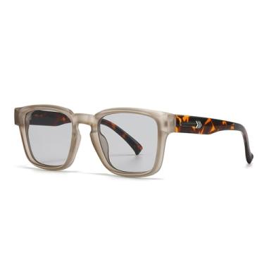 Imagem de Óculos de Sol Femininos com Lentes Gradientes e Proteção UV400, Rebites e Design Masculino para Esportes ao Ar Livre, Corrida e Ciclismo, Cor Champagne e Cinza Claro