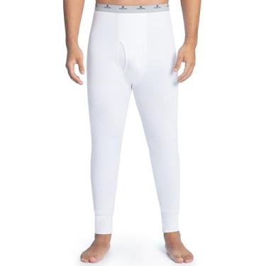 Imagem de Calça térmica masculina de malha canelada de algodão Indera, Branco, X-Large Tall