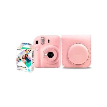 Imagem de Kit Câmera Instantânea Fujifilm Instax Mini 12 Rosa + Pack 10 Filmes M