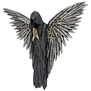 Imagem de Escultura de parede em resina Gothic Soul Warrior Dark Angel 19cm