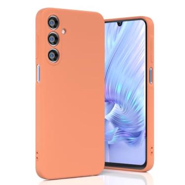 Imagem de Boaixiaen Compatível com Samsung Galaxy A16 5G, capa de telefone à prova de choque de silicone líquido fino macio TPU com proteção total à prova de choque para Galaxy A16 5G 6,7 polegadas (Kumquat)