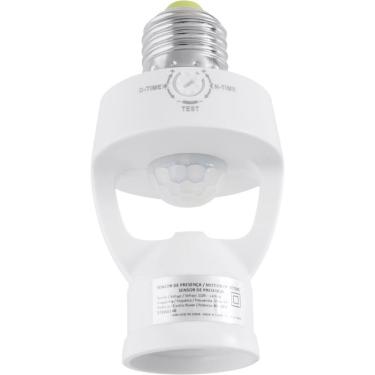 Imagem de Sensor De Presença 360° Soquete E27 Tramontina Bivolt Com Fotocélula Branco