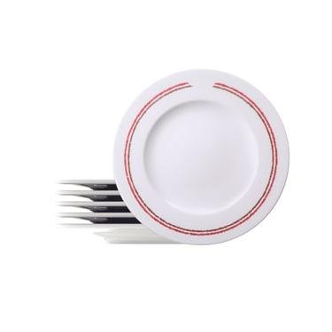 Imagem de Kit Prato Raso Tramontina Churrasco Classic em Porcelana 28 cm 6 Peças