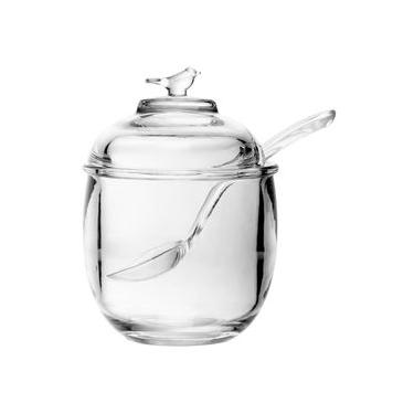 Imagem de Açucareiro com Colher e Tampa Wolff Bird 150ml Cristal Ecológico Transparente