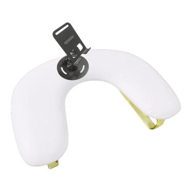 Imagem de harayaa Apoio de braço para unhas com suporte para celular, almofada antiderrapante e confortável para ferramentas de manicure, suporte para as mãos e, Branco