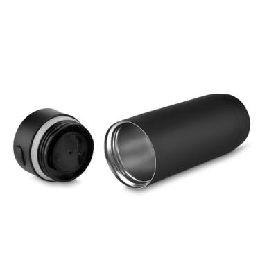 Imagem de Copo Térmico Inox 450ml Slim Black Coffee Time com Tampa – Parede Dupla, Conservação Térmica e Design Moderno