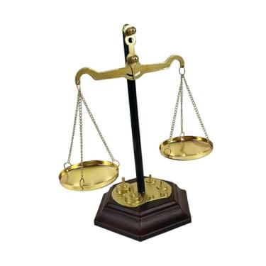 Imagem de YIJU Balança da Justiça Dourada para Escritório de Advocacia, Expositor de Joias de, Decoração para Quarto, Centro de Mesa ou Sala de Estar, Style B