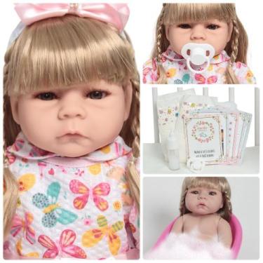 Imagem de Bebê Reborn Boneca Alice 46cm Conjunto Borborleta + Itens - Cegonha Re