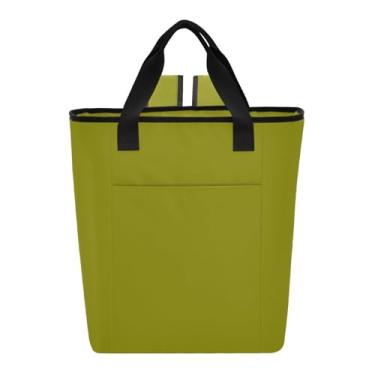 Imagem de Mochila com isolamento oliva 36 latas térmica sacos de mercearia, 35 x 15 x 40 cm