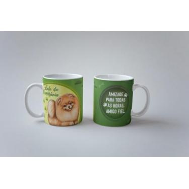 Imagem de Caneca Eu Amo Meu Pet Lulu da Pomerânia I Love Pet Porcelana 325ml (Lulu da Pomerânia 03)
