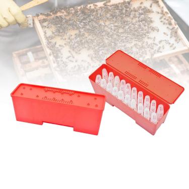 Imagem de SIWOTED 20 PCS Gaiola de Abelha com Caixa de Transporte Suporte de Gaiola de Abelha de Criação de Abelha para Apicultor Suprimentos Kit de Ferramentas de Colmeia