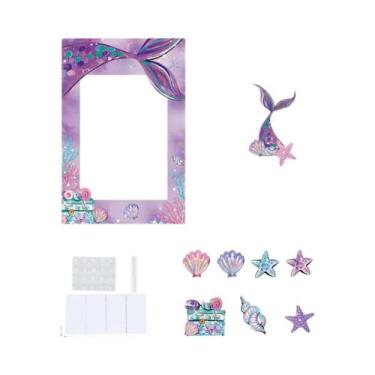 Imagem de Fundo Para Foto Com Cauda De Sereia Para Crianças, Decoração De Festa 