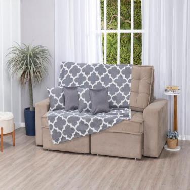 Imagem de Manta Xale Jacquard Protetor Para Sofá E Cama Tecido Grosso Resistente