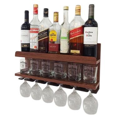 Imagem de Bar de Parede Para Sala Compacto Porta Copos Porta Taças IM - Co2Beer