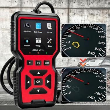 Imagem de Ferramenta de diagnóstico OBD2 Scanner, leitor de código de motor OBD2 com redefinição, modo 6, modo 8 e prontidão I/M, verificação automática da luz do motor, ferramenta de digitalização de