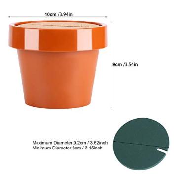 Imagem de Irfora Conjunto Criativo de Esteira de Copo Cacto, Porta-copos Isolamento Térmico Com Pote e Tampa para Decoração Casa, Economia Espaço