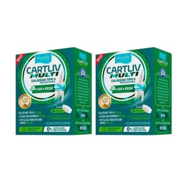 Imagem de Kit 2 Cartliv Multi 60 Comp Colágeno T2 + Hialurônico + Msm - Equaliv