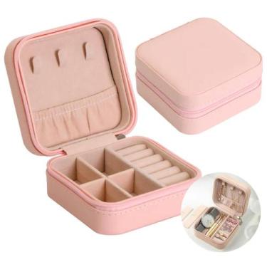 Imagem de Caixinha Porta Joias Feminina Pequena Viagem Delicada Charmosa Luxo Co