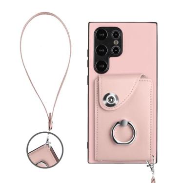 Imagem de Capa para Samsung Galaxy S25 Plus, capa carteira para celular com 8 compartimentos para cartão, fecho magnético flip e alça de pulso, alça de dedo rotativa de 360°, capa flip com suporte para cartão