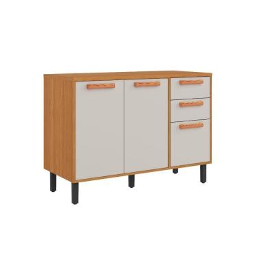 Imagem de Armário Balcão Itatiaia 3 Portas 2 Gavetas Off White Nápoles