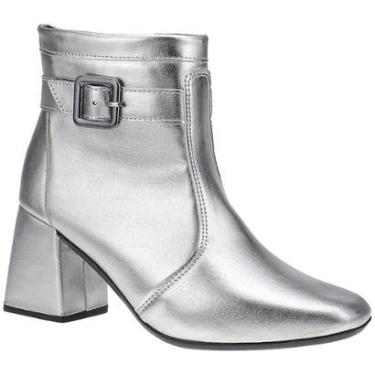 Imagem de Bota Feminina Salto Bloco Grosso Cano Curto Coturno Western-Feminino