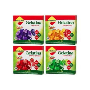 Imagem de Mix 4 gelatinas plus com stevia diet vit c 10g lowçucar