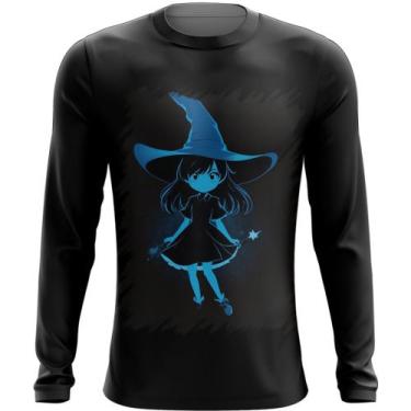 Imagem de Camiseta Manga Longa Bruxa Halloween Azul Festa 6 - Kasubeck Store®, I