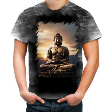 Imagem de Camiseta Desgaste Estátua de Buda Iluminado Religião 18 - Kasubeck Sto